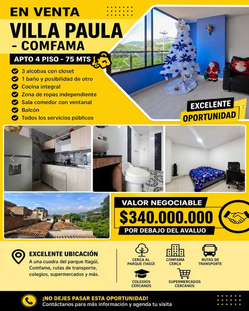 Apto 4to piso- Itagüí Comfama